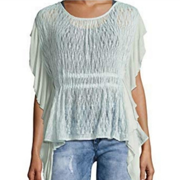 Free People Sheer Lacey Top - Picture 2 of 6